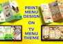 design digital menu, digital menu board or animated  menu